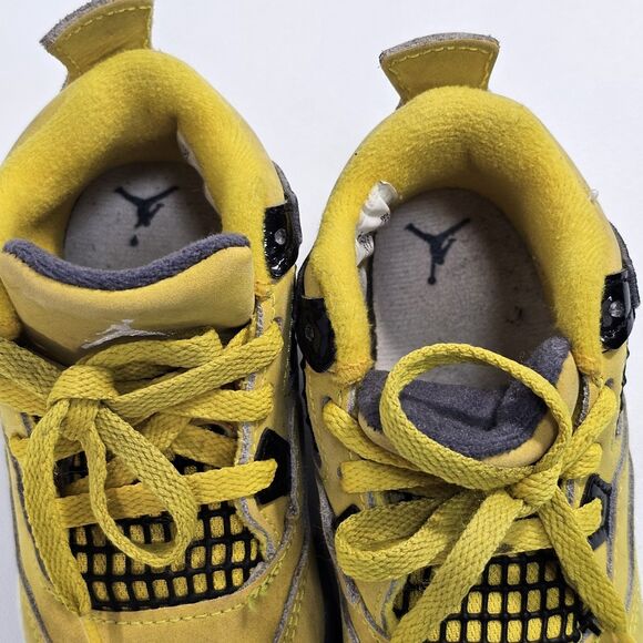 Nike Air Jordan 4 Retro TD 'Lightning' 2021 BQ7670-700 US Size 7C Kids - Picture 9 of 9